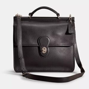 Vintage Coach Willis Leather Crossbody Bag in Black